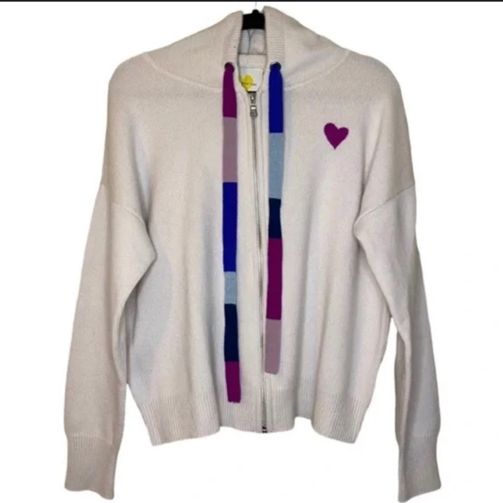 Kerri Rosenthal 100% Cashmere Boyfriend hoodie in pearl. Size xs.